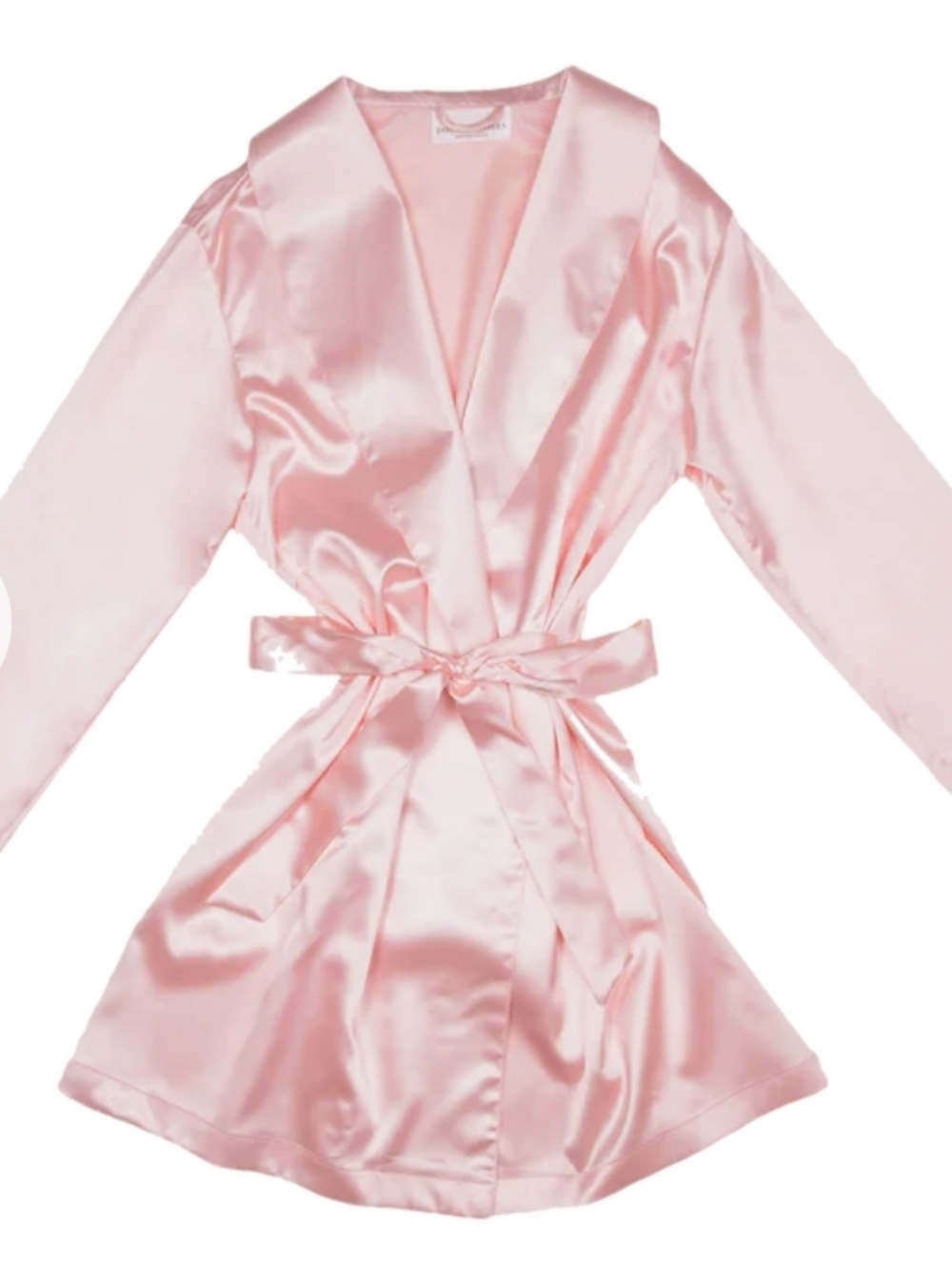 Dose of Roses Beverly Hills "Good at Being Bad" Pink Silky Satin Robe Size Small